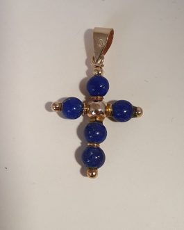 Cruz con lapislázuli