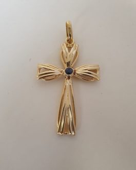 Cruz con zafiro