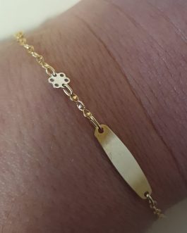 Esclava bebe en oro con flor