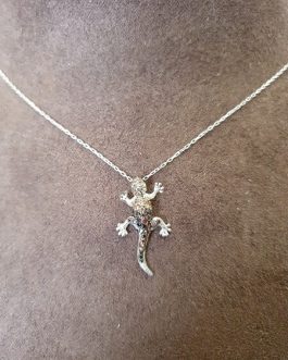 Gargantilla de plata con lagarto