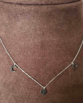 Gargantilla con circonitas negras