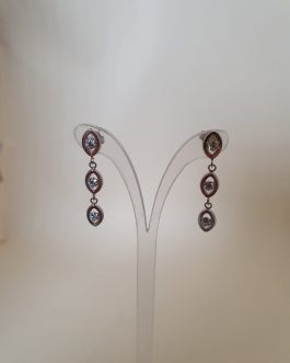 Pendientes de oro blanco con circonitas