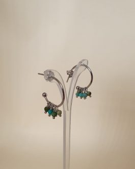 Aretas de plata con turquesas
