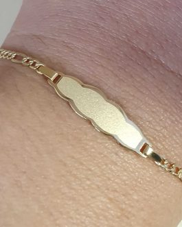 Esclave de bebe en oro con chapa en nube