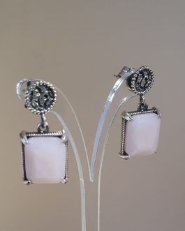 Pendientes semi-largo de Top Silver