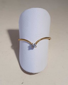 Sortija fina de oro amarillo