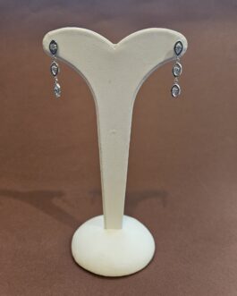 Pendientes de oro blanco con circonitas