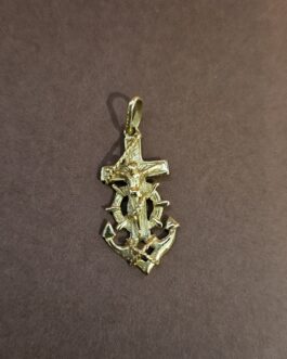 Cruz marinera en oro