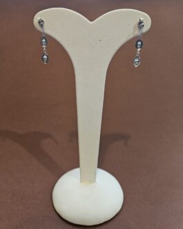 Pendientes de oro blanco con circonitas