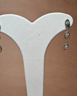 Pendientes de oro blanco con circonitas