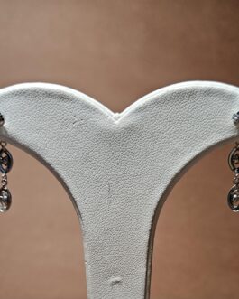 Pendientes de oro blanco con circonitas