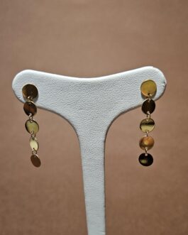 Pendientes de oro largos con círculos
