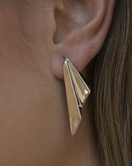 Pendientes de plata con diseño geométrico