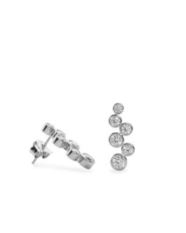 Pendientes en plata tipo burbujas con circonitas