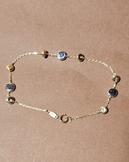 Pulsera de oro bicolor fina
