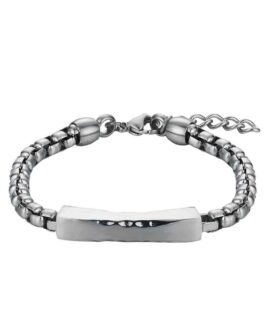 Pulsera de acero con chapa central de Mr Jewel