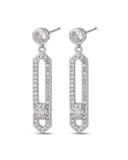 Pendientes largos con circonitas