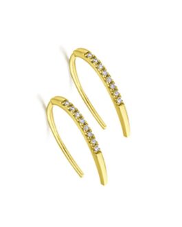 Pendientes de Le Carré modelo Hooks oro diamantes