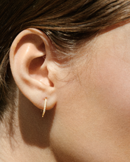 Pendientes de Le Carré modelo Hooks oro diamantes