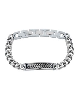 Pulsera de acero con motivo central de Mr Jewel