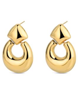 Pendientes de acero chapado en oro de Rocío Martín