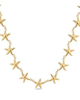 Collar de acero con estrellas de mar de Rocío Martín
