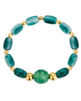 Pulsera de acero elástica con piedras semipreciosas de Rocío Martín