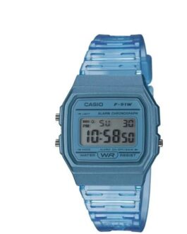 Reloj digital azul Casio F-91WS-2EF