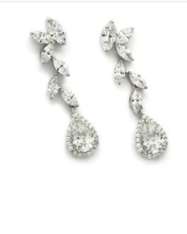 Pendientes de novia en plata de Lineargent