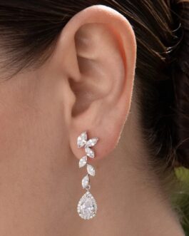 Pendientes de novia en plata de Lineargent