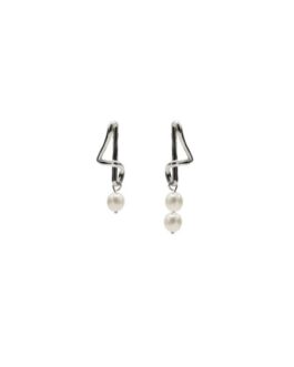 Pendientes de plata con perla de Lineargent